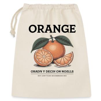 Vintage Orange - Geschenkbeutel aus Baumwolle (40 x 50 cm) - Natur - Vorne