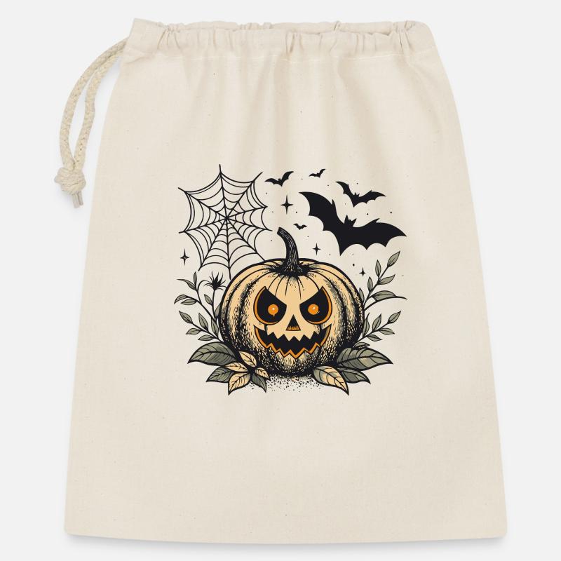 Citrouille Halloween maléfique - Sac cadeau 40 x 50 cm - nature