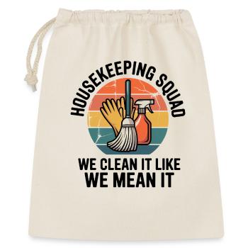 Funny Cleaning Design - Gift Bag 40 x 50 cm - nature - Front