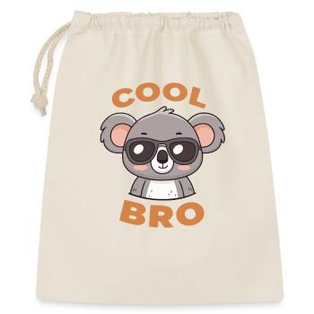 Koala Cool Bro mit Schutzbrille - Geschenkbeutel aus Baumwolle (40 x 50 cm) - Natur - Vorne