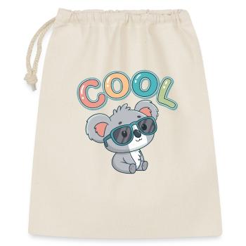 Koala Cool Pastell-Gläser - Geschenkbeutel aus Baumwolle (40 x 50 cm) - Natur - Vorne