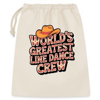 Worlds Greatest Line Dance Crew - Geschenkbeutel aus Baumwolle (40 x 50 cm) - Natur - Vorne