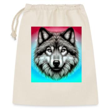 Loup - Sac cadeau 40 x 50 cm - nature - Devant