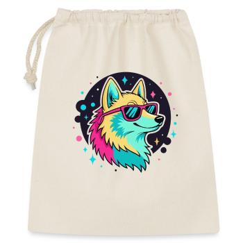 Neon Wolf with Cool Glasses - Gift Bag 40 x 50 cm - nature - Front