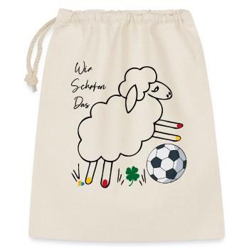 Wir Schafen das - Geschenkbeutel aus Baumwolle (40 x 50 cm) - Natur - Vorne