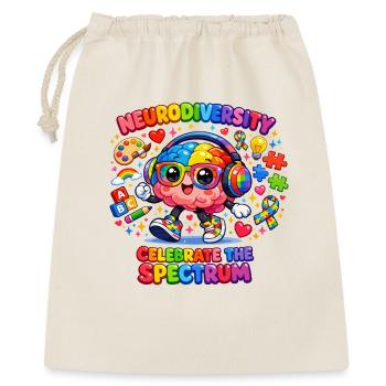 Neurodiversité Autisme Étoiles Enfant - Sac cadeau 40 x 50 cm - nature - Devant