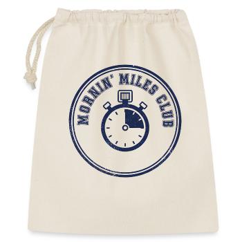 Mile Club Stoppuhr-Emblem - Geschenkbeutel aus Baumwolle (40 x 50 cm) - Natur - Vorne