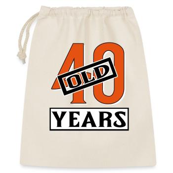 40 years old forty birthday - Gift Bag 40 x 50 cm - nature - Front