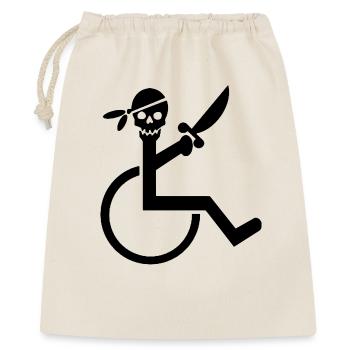 Fauteuil roulant Pirate pour les rouleaux durs. Chemise humoristique * - Sac cadeau 40 x 50 cm - nature - Devant