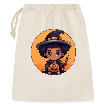 Mignon Sorcière Enfant Halloween Design - Sac cadeau 40 x 50 cm - nature - Devant