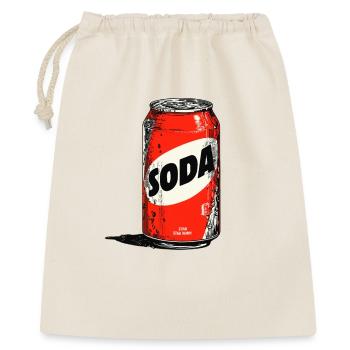 Red Soda Can - Geschenkbeutel aus Baumwolle (40 x 50 cm) - Natur - Vorne