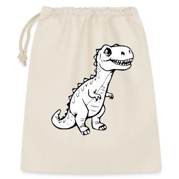 niedlicher Dinosaurier - Geschenkbeutel aus Baumwolle (40 x 50 cm) - Natur - Vorne