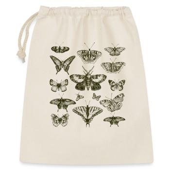Papillons dessinés à la main vintage - Sac cadeau 40 x 50 cm - nature - Devant