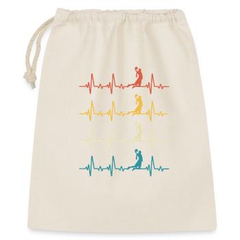 Basketball Retro Heartbeat Basketball Player - Gift Bag 40 x 50 cm - nature - Front