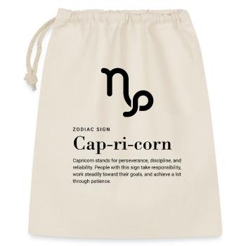Capricorn - Zodiac sign - Geschenkbeutel aus Baumwolle (40 x 50 cm) - Natur - Vorne