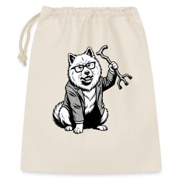 Eurasier | Grumpy - Geschenkbeutel aus Baumwolle (40 x 50 cm) - Natur - Vorne