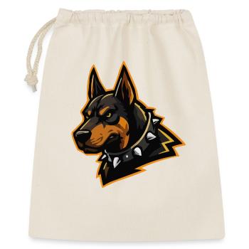 Doberman avec collier à pointes - Sac cadeau 40 x 50 cm - nature - Devant