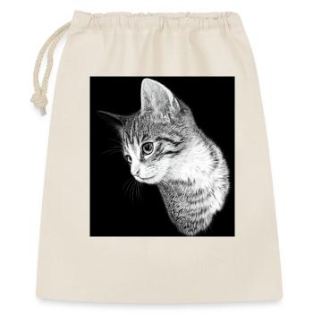 Cat silhouette in black and white - Gift Bag 40 x 50 cm - nature - Front