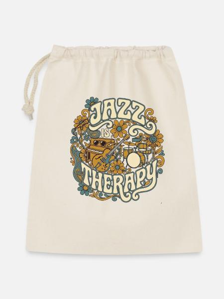 Jazz Therapy - Geschenkbeutel aus Baumwolle (40 x 50 cm) - Natur