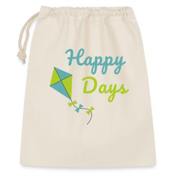 Happy Days Kite Cute Summer Vibes Design - Geschenkbeutel aus Baumwolle (40 x 50 cm) - Natur - Vorne