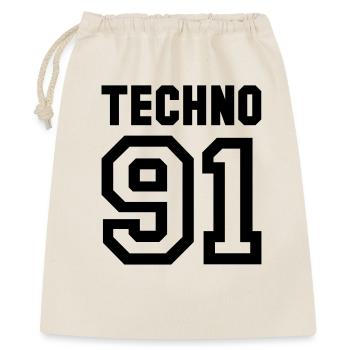 TECHNO Rave Techno 90s 90s - Sac cadeau 40 x 50 cm - nature - Devant