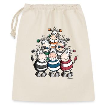 Colourful Zebras - Gift Bag 40 x 50 cm - nature - Front