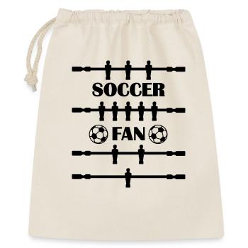SOCCER FAN Tischfußball - Geschenkbeutel aus Baumwolle (40 x 50 cm) - Natur - Vorne