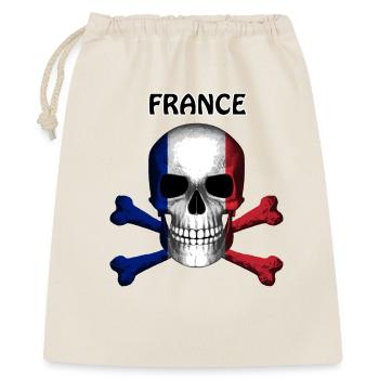 Skull Jolly Roger Pirate Flag France R6Z - Gift Bag 40 x 50 cm - nature - Front
