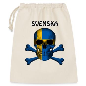 Skull Jolly Roger Pirate Flag Svenska R6Z - Gift Bag 40 x 50 cm - nature - Front