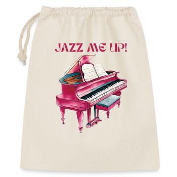 Piano jazz avec des notes de musique colorées - Sac cadeau 40 x 50 cm - nature - Devant
