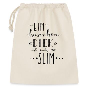 A little fat is not so slim – self-love - Gift Bag 40 x 50 cm - nature - Front