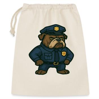 Bulldog Police Officer Cartoon - Gift Bag 40 x 50 cm - nature - Front