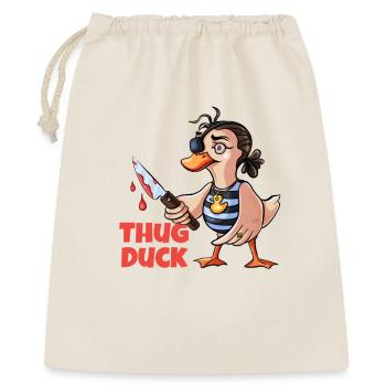 Mème du canard voyou tenant un couteau - Sac cadeau 40 x 50 cm - nature - Devant