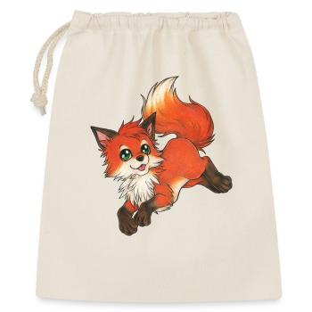 Niedliches Fuchs Kind Geschenkidee für Fuchsfan - Geschenkbeutel aus Baumwolle (40 x 50 cm) - Natur - Vorne