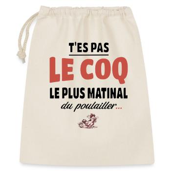 T’es pas le coq le plus matinal du poulailler - Sac cadeau 40 x 50 cm - nature - Devant