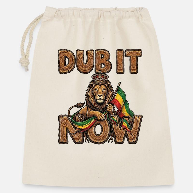 Dub It Now Holz Reggae - Geschenkbeutel aus Baumwolle (40 x 50 cm) - Natur