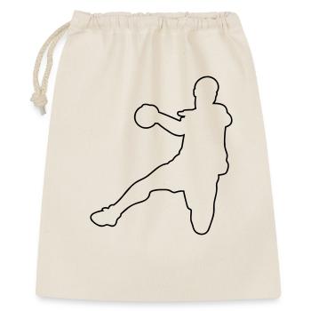 Handball - Geschenkbeutel aus Baumwolle (40 x 50 cm) - Natur - Vorne