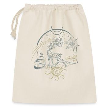 Deer Antler Christmas Yule Night - Gift Bag 40 x 50 cm - nature - Front