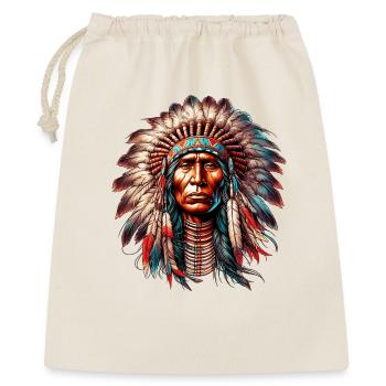 Amérindien Peau rouge d’Amérique - Sac cadeau 40 x 50 cm - nature - Devant