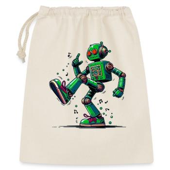 Außerirdischer außerirdischer Roboter tanzt - Geschenkbeutel aus Baumwolle (40 x 50 cm) - Natur - Vorne