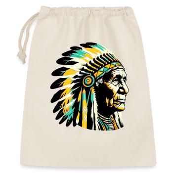 Amérindien Américain - Sac cadeau 40 x 50 cm - nature - Devant