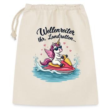 Licorne Cool Jet Ski - Sac cadeau 40 x 50 cm - nature - Devant