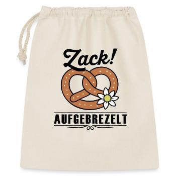 Zack aufbrezelt – Tracht & Volksfest Spruch - Sac cadeau 40 x 50 cm - nature - Devant