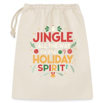 Jingle zum Urlaubspfad - Geschenkbeutel aus Baumwolle (40 x 50 cm) - Natur - Vorne