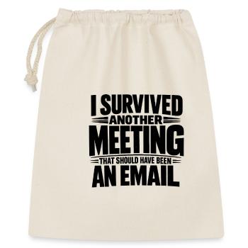 Witziges Bürohumor Meeting E-Mail Design - Geschenkbeutel aus Baumwolle (40 x 50 cm) - Natur - Vorne