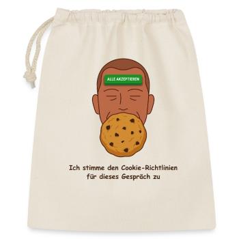 Datenschutz Cookie, Richtlinien Ironie - Geschenkbeutel aus Baumwolle (40 x 50 cm) - Natur - Vorne