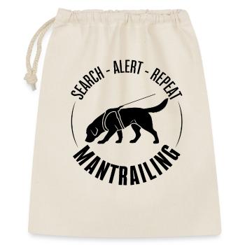 Labrador Mantrailing Hundesport Hunde Labbi  - Geschenkbeutel aus Baumwolle (40 x 50 cm) - Natur - Vorne