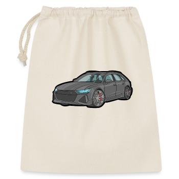 Grau Sportkombi Racing Flair - Geschenkbeutel aus Baumwolle (40 x 50 cm) - Natur - Vorne