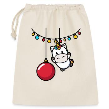 Unicorn Christmas Ornament Christmas - Gift Bag 40 x 50 cm - nature - Front