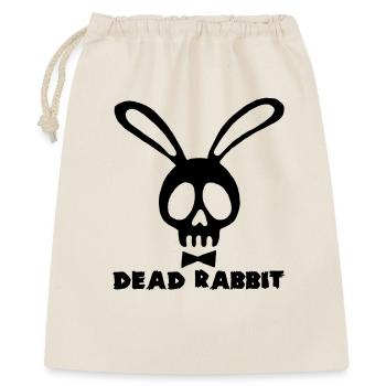 Lapin tête de mort noir - Sac cadeau 40 x 50 cm - nature - Devant